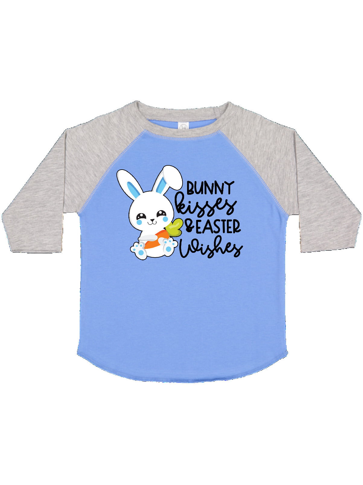 inktastic Easter Wishes Bunny Kisses Toddler Long Sleeve T-Shirt