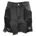 thumbnail image 1 of Women High Waisted Mini Short Jeans Tight Denim Shorts Skinny Fashion Summer Ripped Denim Shorts Streetwear Jeans Shorts light blue XXL, 1 of 4