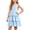 #A02-Light Blue, variant on Girls Beach Dress Casual Tie Shoulder Adjustable Spaghetti Strap Midi Dresses Ruched Smocked Back Tiered Cami Dress Girls Cute A-Line Flowy Summer Girls Boho Dress