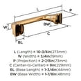 thumbnail image 5 of Amerock Revitalize Champagne Bronze 9 inch (229mm) Towel Bar, 5 of 7