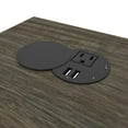 thumbnail image 3 of Bestar Norma L Shaped Computer Desk in Walnut Gray and White, 3 of 9