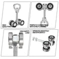 thumbnail image 2 of BIAXJUNY 4 Wheel Trolley Assembly Rollers, Silent Strut Trolley, Solid Steel, M10 Bolt, Lifting Eye Nuts, 1-5/8" Wide Strut Channel (2pc), 2 of 7