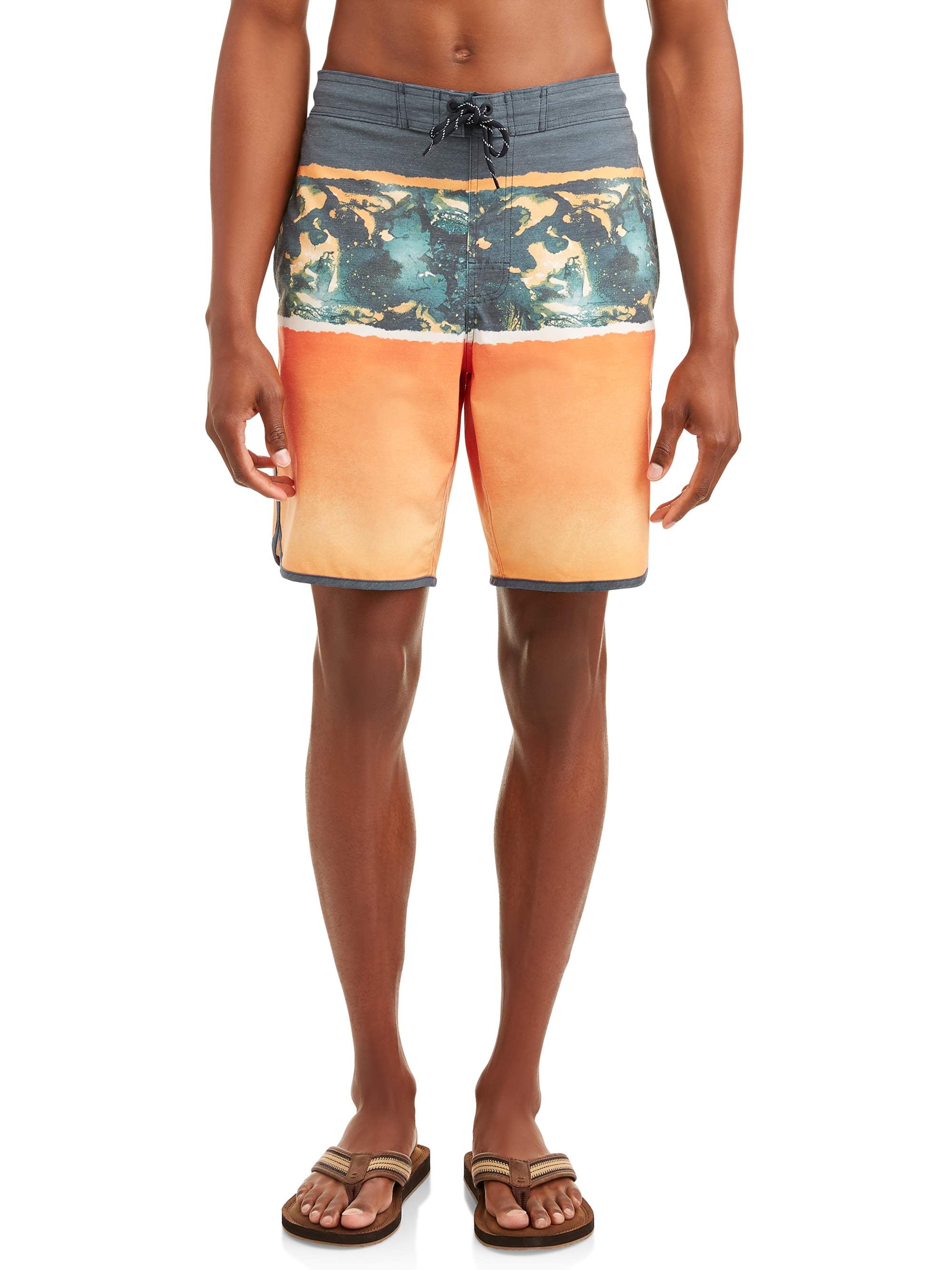 Men's Triblock Eboard 8inch Swim Short with Dolphin Hem, up to