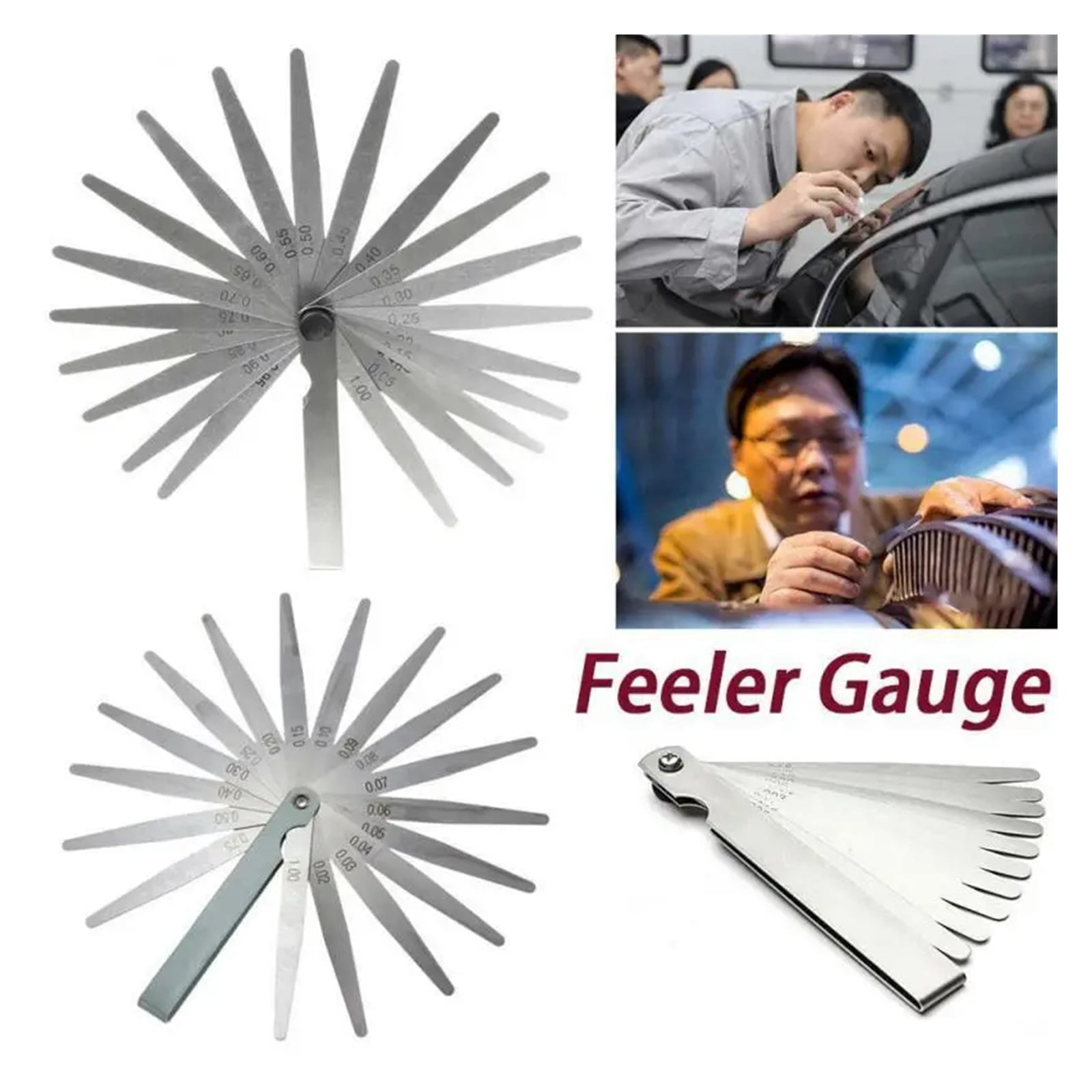 Blades Thickness Gap Metric Filler Feeler Gauge Metric Measurement 0.02 to 1mm Steel Measuring Tools 100mm ,Corrosion-Resistant