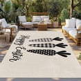 thumbnail image 2 of Happy Easter Outdoor Rug for Patio/Deck/Porch, Non-Slip Large Area Rug 3 x 5 Ft, Black Plaid Carrots Spring Country Beige Indoor Outdoor Rugs Washable Area Rugs, Reversible Camping Rug Carpet Runner, 2 of 8