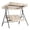 Khaki-zy, variant on 3-Seat Outdoor Patio Swing Chair with Adjustable Canopy, Armrests, Breathable Textilene, Heavy Duty Waterproof Steel Frame, Glider Bench for Garden, Poolside - Gray-10z