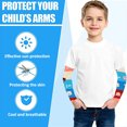 thumbnail image 2 of Un par de protectores de brazos con mangas de seda helada y dibujos animados para niños, protectores solares antimosquitos impresos, 2 of 5