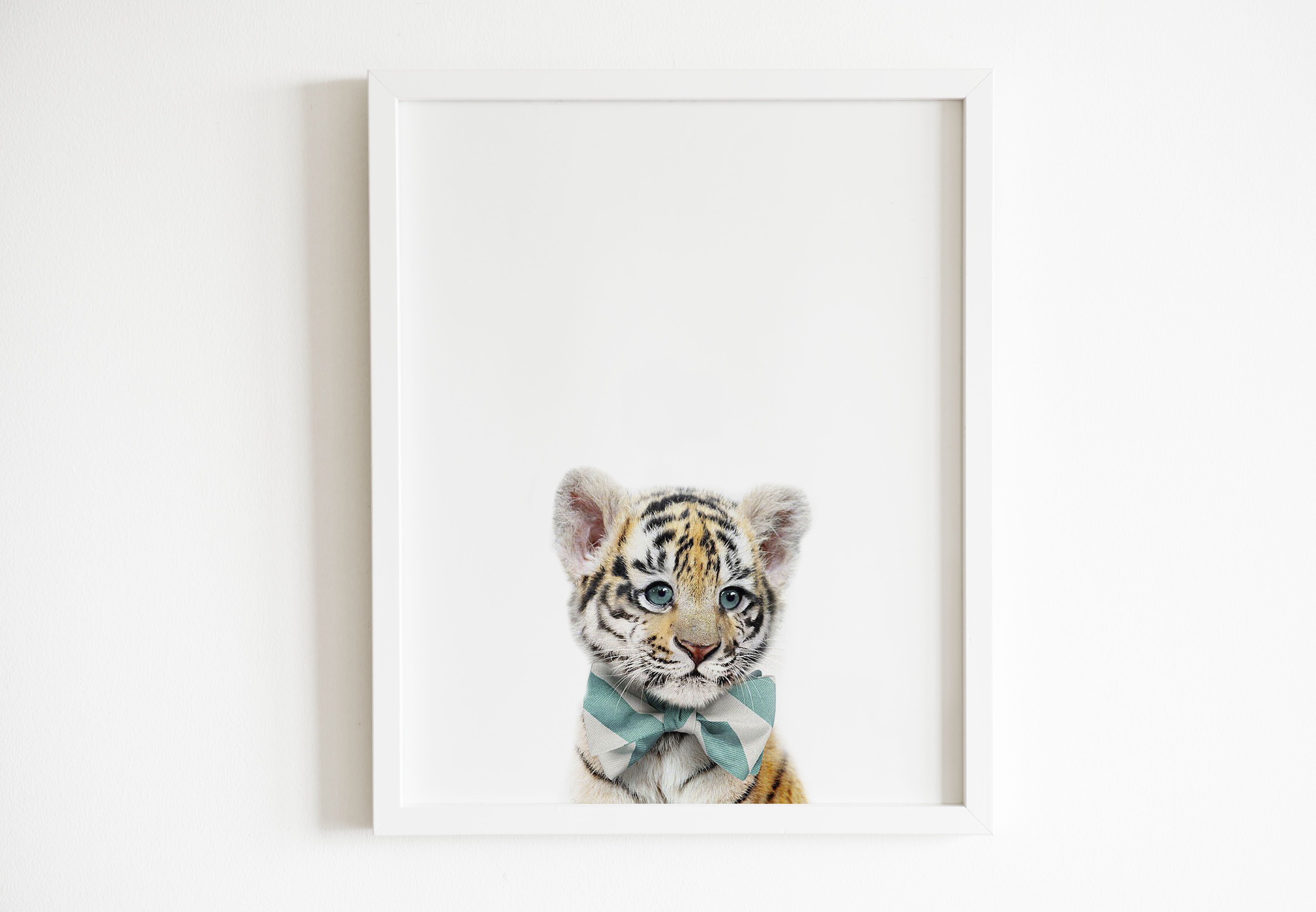 Hight Quality Personalization Art 3 Watercolor Baby Tiger Wall Art kids cute nursery art Watercolor little animals clipart