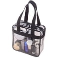 thumbnail image 1 of Bolsas de cosméticos transparentes de PVC de gran capacidad para mujer, bolsas de viaje para mujer, organizador transparente, bolsa de maquillaje, bolso de mano, 1 of 7