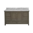 thumbnail image 6 of Paige 60" Single Bathroom Vanity with Weathered Gray Cabinet and Carrara Marble Top, 6 of 6