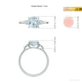 thumbnail image 5 of ANGARA Natural Cushion 1.4 ct Aquamarine & Diamond 3 Stone Engagement Ring in 925 Sterling Silver for Women (Size-7mm) | March Birthstone, Anniversary Jewelry Gift for Women | Natural Aquamarine Ring, 5 of 10