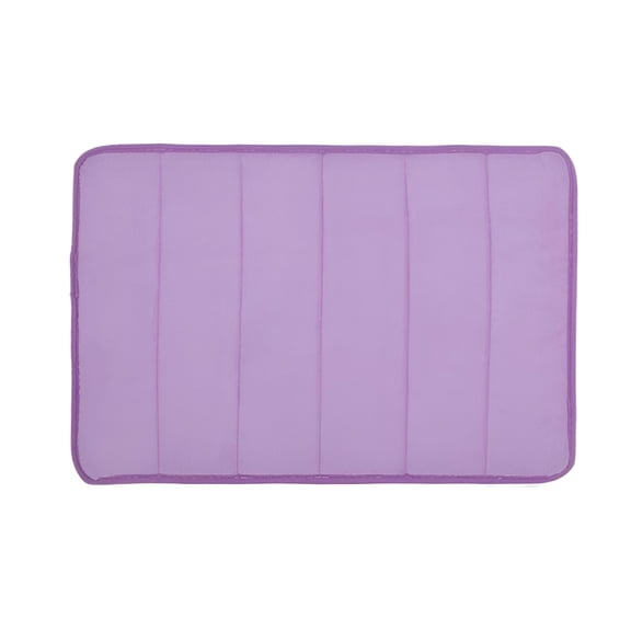 AUQ Memory Foam Bathroom Rugs Non Slip Absorbent Soft Washable Bath Mats Small Area Carpet 17x24",Light purple