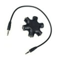 thumbnail image 2 of 2PCS Mix Colors 3.5mm Snowflake Shape 5 Way Stereo Audio Splitter Jack Earphone Headphone Adapter, 2 of 9
