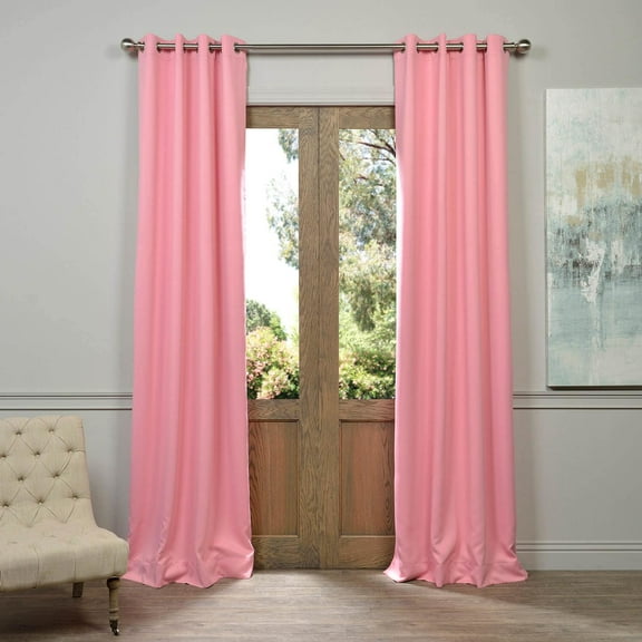Half Price Drapes Precious Pink Grommet Room Darkening Curtains for Bedroom (1 Panel), 50W X 63L