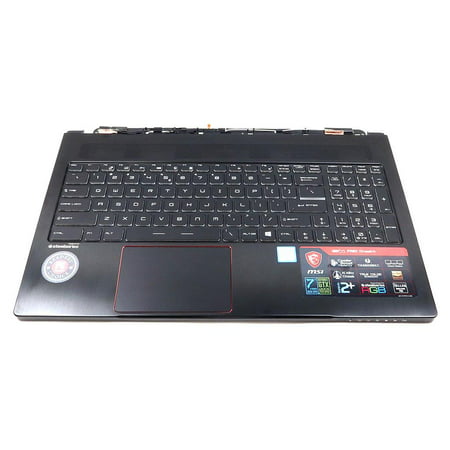 MSI GS63 7RD 7RF US English Keyboard Palmrest Touchpad Assembly 3076K1C216 Laptop Palmrest Touchpad Assembly - Used Very Good