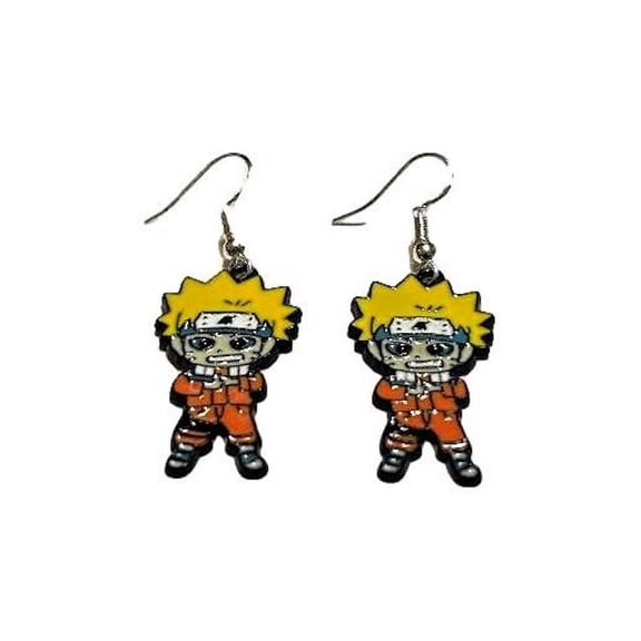 Naruto Character Enamel Metal Themed French Wire Earrings