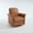 Brown PU, variant on Jopath Swivel Accent Chair,Modern Barrel Armchair Reading Accent Chair with Wood Base for Living Room,Bedroom,Cream