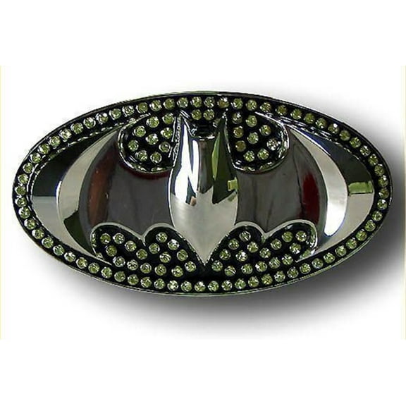 Batman Belt Buckle Silver Chrome Metal with Rhinestones Fashion Costume New Style Superhero DC Comics