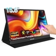 thumbnail image 1 of HotYeah Touch Screen Monitor, 15.6'' 1080P 10-Point Portable Monitor Touchscreen, USB-C HDMI HDR IPS Travel Monitor with Smart Cover & Speaker, 1 of 5