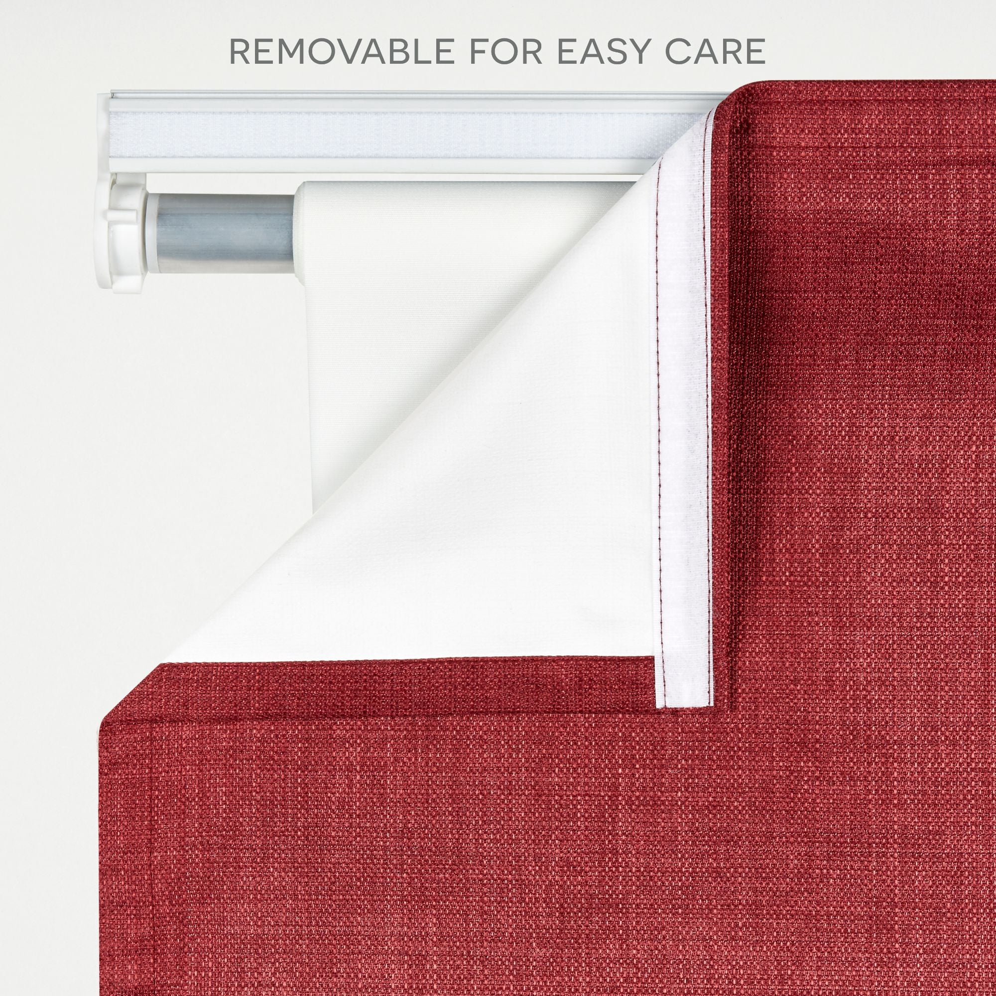 Exclusive Home Acadia 100% Blackout Roman Shade, 31"x64", Red