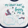 thumbnail image 4 of Inktastic My Great Aunt Loves Me Cute Polar Bears Boys or Girls Baby Bib, 4 of 4