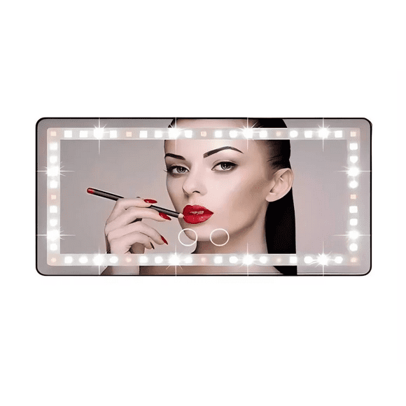 Espejos Para Maquillaje Visera Coche Led Recargable Tocador NEGRO