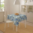thumbnail image 6 of Boho Square Tablecloth 54x54 Inch Blue Green Vintage Floral Table Cloth Chinoiserie Flower Spring Summer Table Covers Polyester Indoor Outdoor Farmhouse Tablecloths for Kitchen Dining Party, 6 of 7