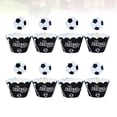 thumbnail image 5 of 48 Pcs Kids Decor Cupcake Toppers Football Cake Wrapper Cupcake Topper Football Baking Cups, 5 of 5