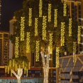 thumbnail image 3 of Luces de carámbanos Thrisdar Cluster para exteriores, efecto lluvia de meteoritos, luces de carámbanos, petardos impermeables, luces de carámbanos para árbol de Navidad, 3 of 4