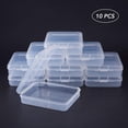thumbnail image 5 of 10 Packs 3.7x4.7x1.1" Clear Rectangle Plastic Storage Box Bead Storage Containers with Lids for Cards Clips and Other Craft Accessories, 5 of 8