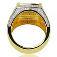 thumbnail image 4 of New Gold-Plated Square Men's Full Diamond Ring, 4 of 5
