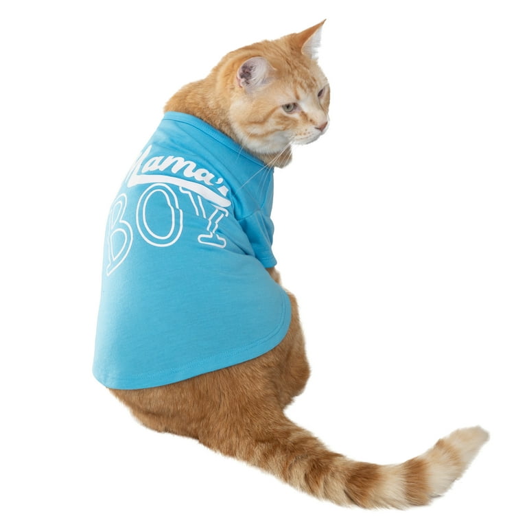 Vibrant Life Dog and Cat Clothes Mama s Boy Pet T Shirt Blue Extra Small Walmart