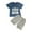 Blue, variant on Baby Boy Outfits Clothes Kids Summer Cotton Round Neck Print Short-sleeved Sports 0 3 6 12 18 24 Months New Born for Twins Pants Set Boys 2-Piece