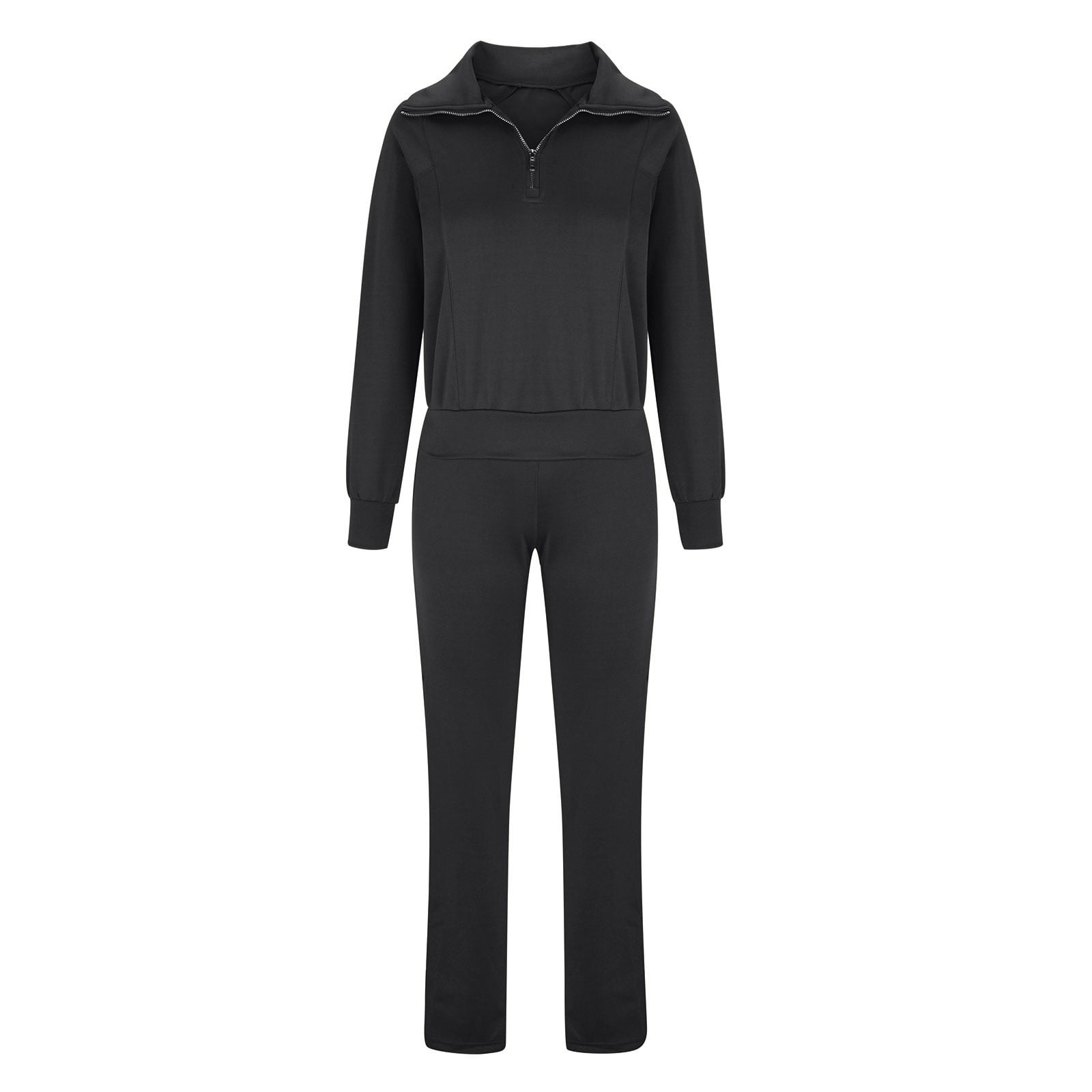 Womens black sweatsuit set new arrivals