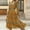 Yellow, variant on Women's Western Chiffon Ruffle Lantern Long Sleeve Maxi Dress Summer Vintage Ethnic V Neck Swing Long Dresses