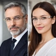 thumbnail image 2 of 2 Pack Rimless Reading Glasses Men Women Metal Frame Lightweight Square Readers Office Home, 2 of 9
