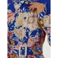 thumbnail image 3 of Printed Long Sleeve Maxi Dress with Belt, 3 of 7
