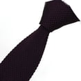 thumbnail image 3 of Toptie Men's Knit Solid Skinny Tie Polyester Square End 2 Inch Necktie Tie-LightPurple, 3 of 5