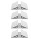 thumbnail image 1 of 4pcs Pet Gate Support Feet Freestanding Dog Gates Stabilizer Feet Plastic Triangle Reinforcement Fittings White, 1 of 4