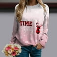 thumbnail image 2 of Futezty Merry Christmas Sweartshirt for Women Xmas Buffalo Plaid Tree Tops Color Block Snowflake Print Long Sleeve Shirt, 2 of 6