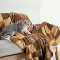 thumbnail image 3 of Sowide Giraffe Blanket, Soft Fleece Little Giraffe Print Blanket Throws, Brown Checkered Flannel Animal Print Blanket, Comfy Lightweight Fuzzy Plush Gifts for Baby Women Adults, Couch Nap Bed(40"x50"), 3 of 8