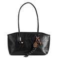 thumbnail image 2 of Spencer Women Lady Large Tote Bag Handbags PU Leather Hobo Shoulder Bags Top Handle Satchel Purse, Black, 2 of 9
