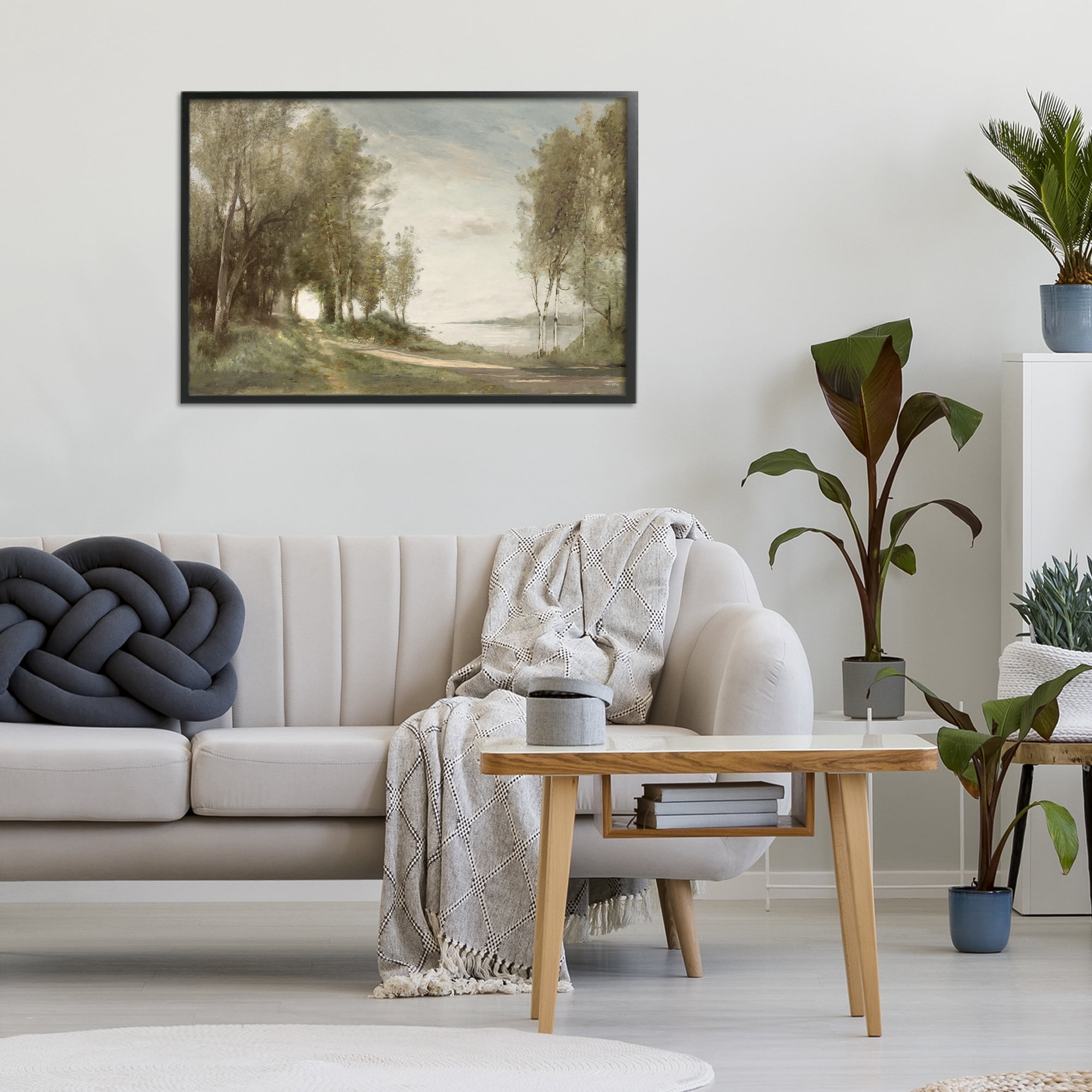 Stupell Industries Tranquil Lakeside Path Black Framed Giclee Art, design by Amber Sterling