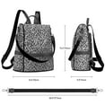 thumbnail image 6 of Waterproof Women's Nylon Backpack Purse - Lightweight Leopard Casual Shoulder Bag Anti-Theft Daypack, Convertible Fashion Crossbody Bag for Daily Use, Travel, Work & School,, 6 of 7