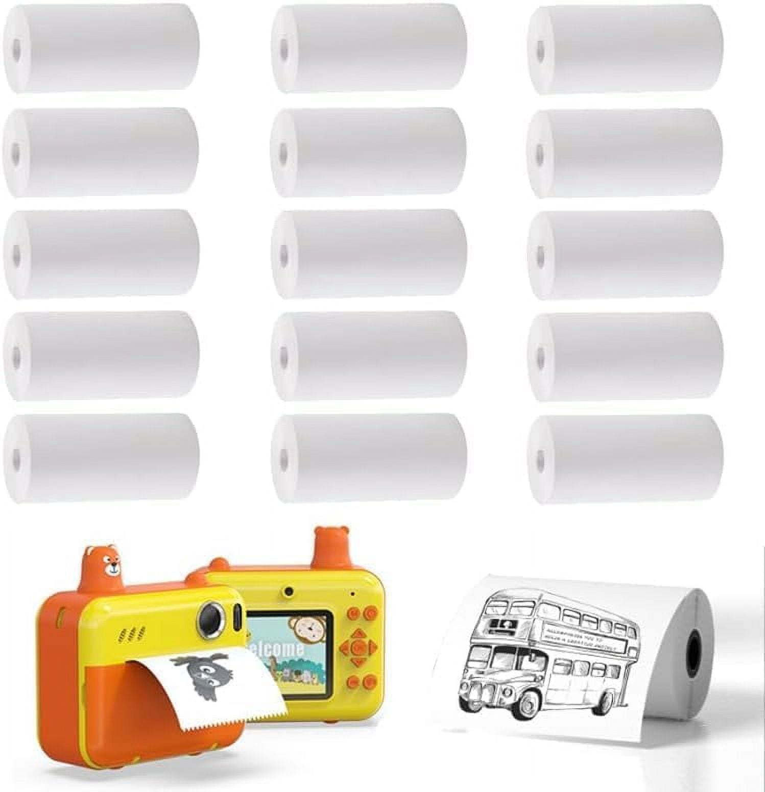 15 Rolls Mini Thermal Printer Paper, Instant Print Camera Refill Print Paper, HD Printing Digital Camera