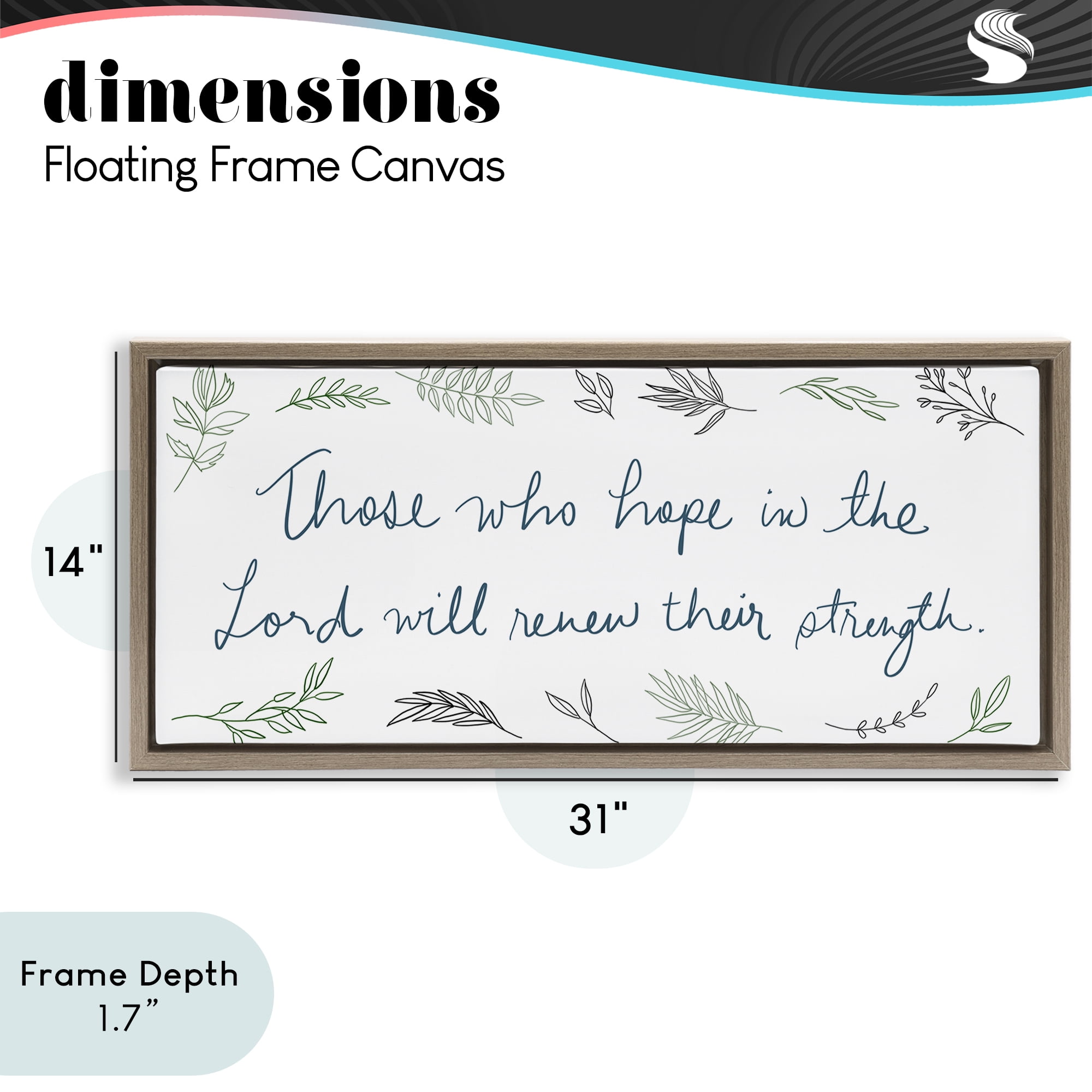 Stupell Industries Renew Their Strength Brown Framed Floater Canvas Wall Art, design by SD Graphics Studio