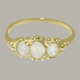 thumbnail image 5 of LBG British Made 10k Yellow Gold Natural Opal Womens Anniversary Ring - 33 size options - Size 8.75, 5 of 6