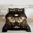 thumbnail image 3 of Manfei Mandala Tribal Moth Queen Comforter Set for Teen, Boho Butterfly Bedding Sets, Mystic Moon Galaxy Reversible Bedding Comforter Set, Lightweight Room Decor, 3pcs, 3 of 9