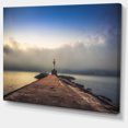 thumbnail image 2 of Lighthouse on Coast and Cloudy Sky - Modern Canvas Art Print, 2 of 4