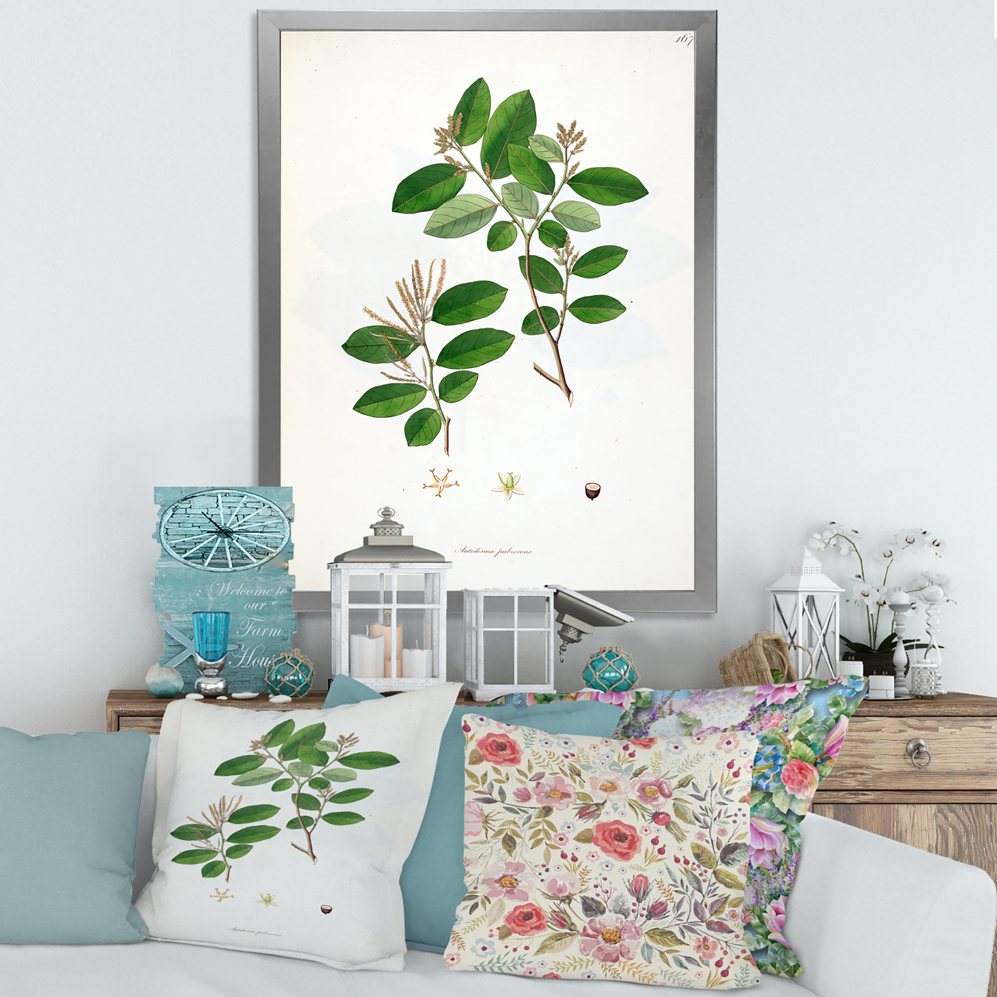 Designart 'Ancient Plant Life XIX' Farmhouse Framed Art Print